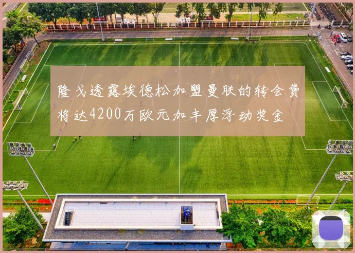 隆戈透露埃德松加盟曼联的转会费将达4200万欧元加丰厚浮动奖金